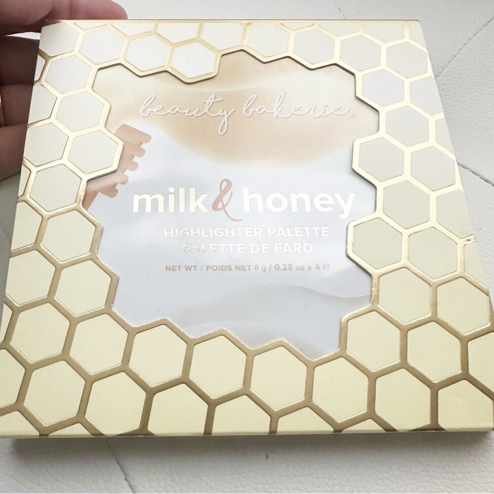 Beauty Bakerie Milk & Honey Highlighter Palette in Cream and Gold New in Box